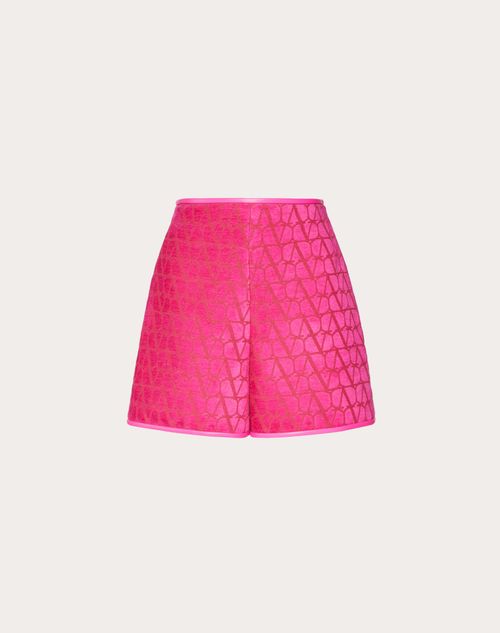 Valentino - Shorts De Toile Iconographe Light - Pink Pp - Mujer - Pantalones Largos Y Cortos