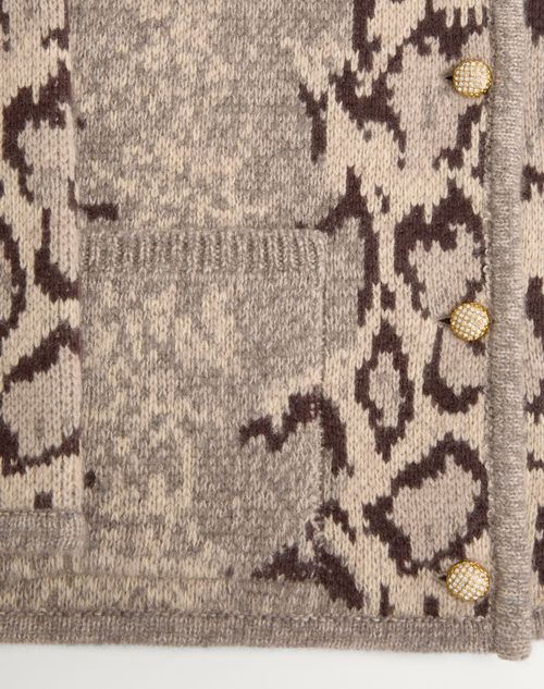 Valentino - Cashmere Animal Print Cardigan - Animal Print - Woman - Jackets And Blazers