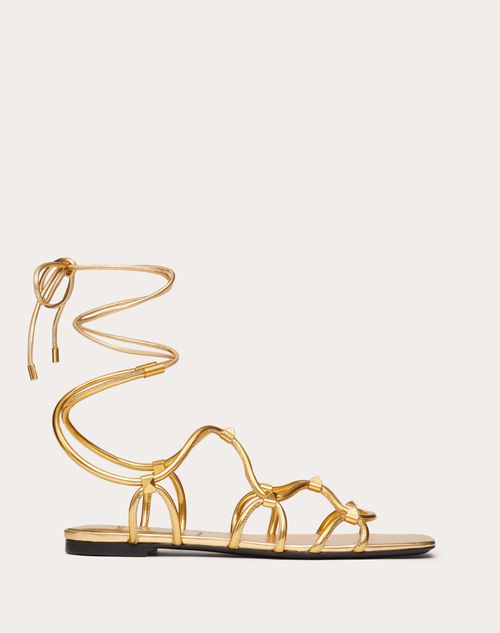 【VALENTINO】 スタッズ ミラーエフェクト スライドサンダル ロックスタッズ ネット ミラーエフェクト シンセティック