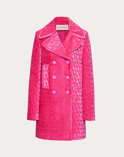 Valentino - Caban In Toile Iconographe - Pink Pp - Donna - Cappotti E Outerwear