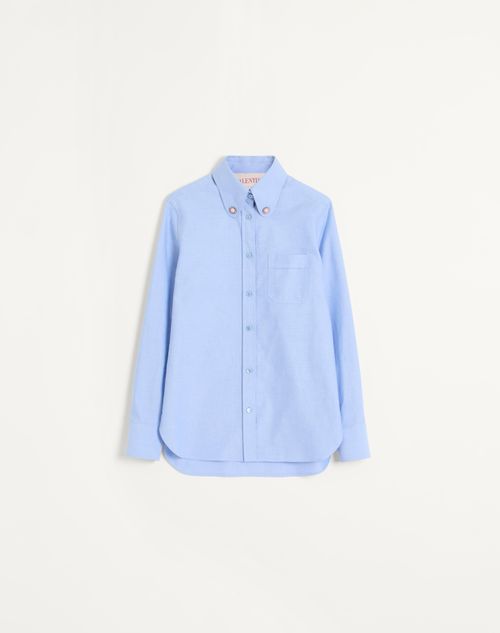 Valentino - コットン シャツ - ダークアズーロ - ウィメンズ - シャツ＆トップス