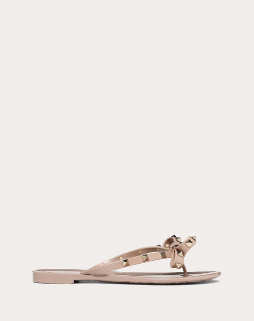 Valentino Garavani - Rockstud Rubber Slipper - Poudre - Woman - Slides And Thongs