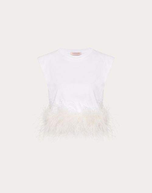 Valentino - Cotton Jersey Top - White - Woman - Gifts For Her