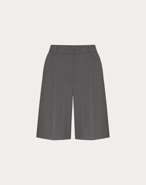 Valentino - Active Gabardine Bermuda Shorts - Grey - Woman - Pants And Shorts