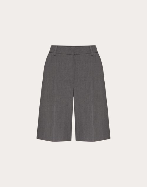 Valentino - Active Gabardine Bermuda Shorts - Grey - Woman - New Arrivals