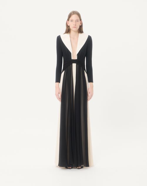 Valentino - Cady Couture Gown - Black/vanilla - Woman - Gowns