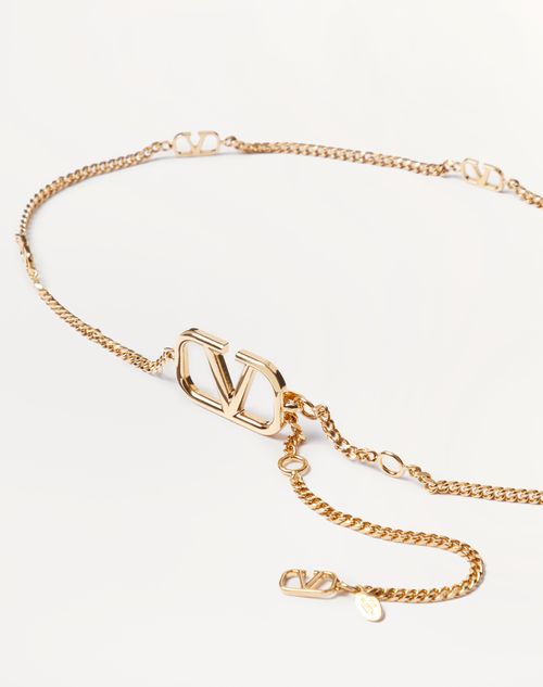 Valentino Garavani - Vlogo Signature Chain Belt - Gold - Woman - Partywear