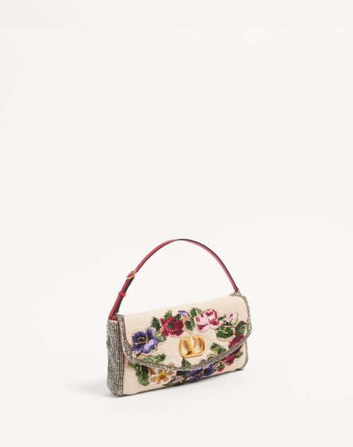 Valentino Garavani - Valentino Garavani Vain Soft Embroidered Small Shoulder Bag - Multicolor - Woman - Clutches