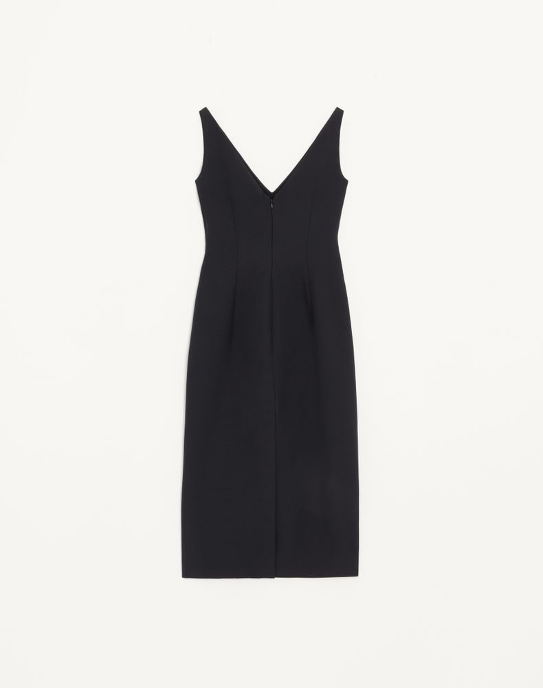 Valentino Crepe Couture Midi Dress Woman Black 38
