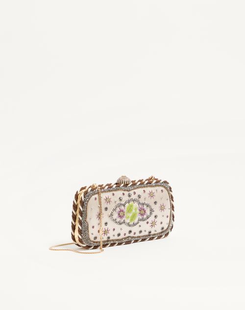 Valentino Garavani - Valentino Garavani Carry Secrets Embroidered Minaudiere - Multicolor - Woman - Clutches