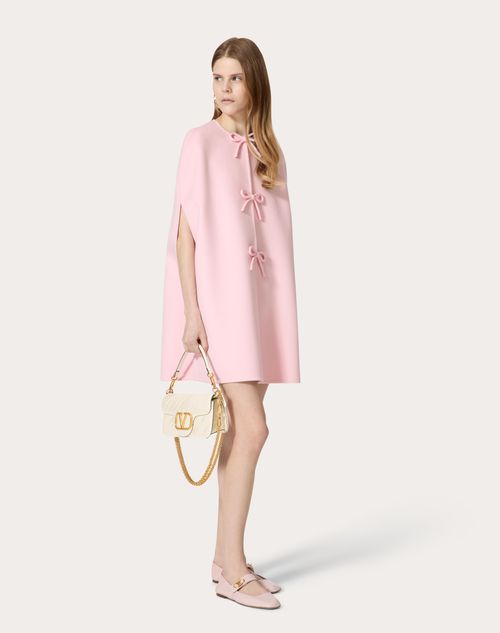 Fluffy Cashmere Blend Cape for Woman in Black | Valentino US