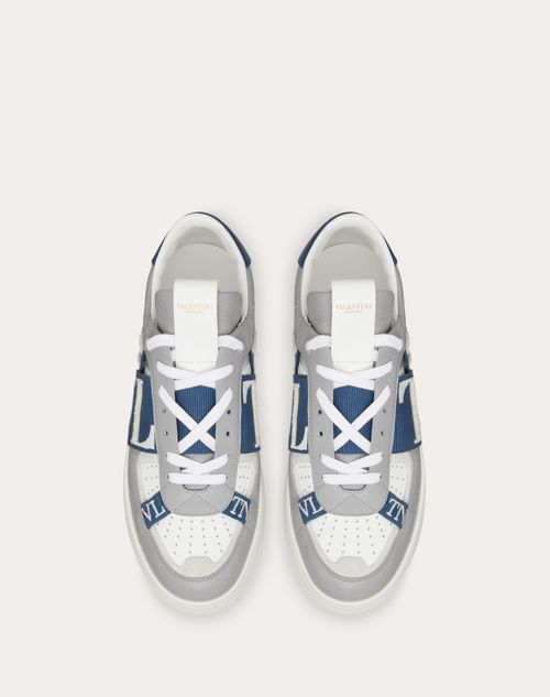 Vl7n Calfskin Sneaker for Man in Grey/blue/ice | Valentino US