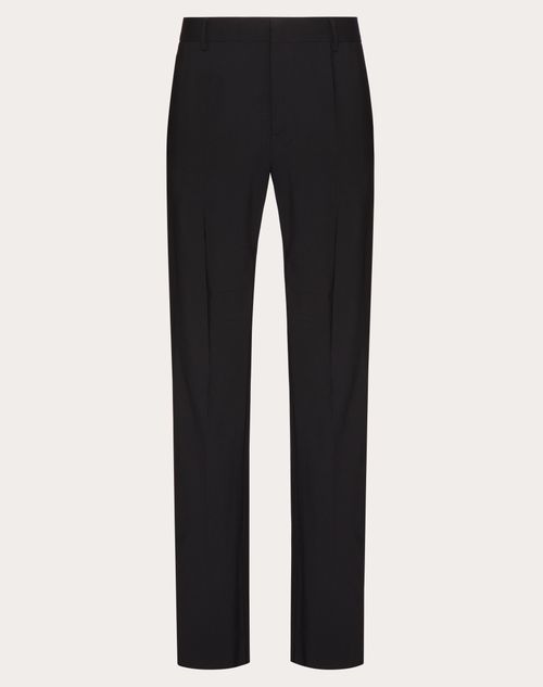 Valentino - Lana Stretch Pants - Black - Man - Pants And Shorts