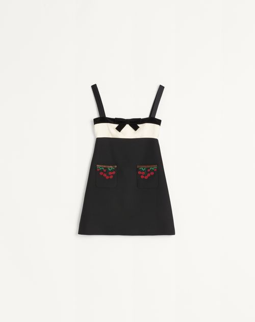 Valentino - Embroidered Crepe Couture Short Dress - Black/latte - Woman - Woman Ready To Wear Private Promotions