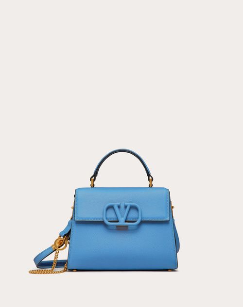 Valentino Garavani - Small Vsling Grainy Calfskin Handbag - Denim - Woman - Vsling - Bags