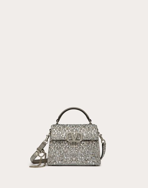 Valentino Garavani - Bolso De Mano Mini Vsling Con Bordado Brillante - Cristal - Mujer - Bolsos Con Asa Superior