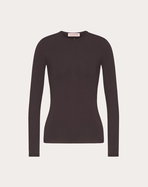 Valentino - Stretched Viscose Jumper - Ebony - Woman - Knitwear