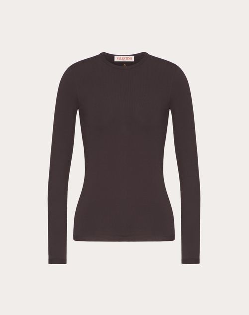 Valentino - Stretched Viscose Sweater - Ebony - Woman - Knitwear