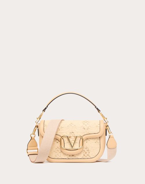 Valentino Garavani Alltime Embroidered Raffia Shoulder Bag for Woman in Natural Valentino CA