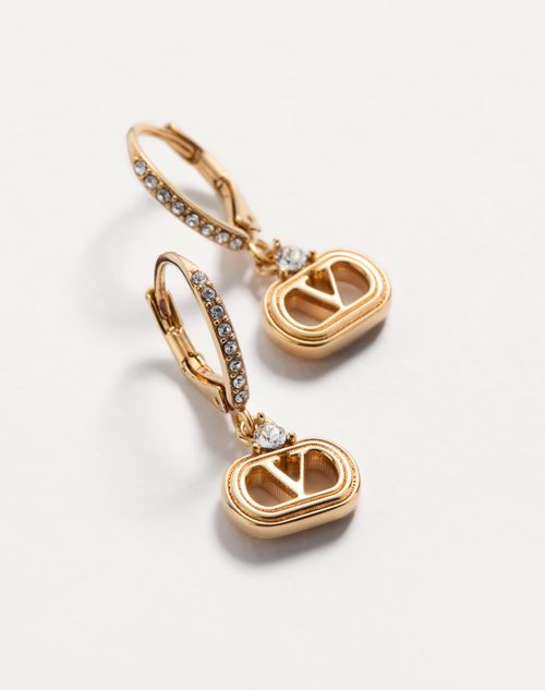 Valentino Garavani - Ovalette Metal And Swarovski® Crystal Earrings - Gold/crystal - Woman - Jewellery
