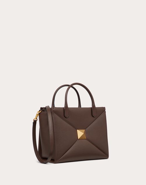 Valentino Garavani - Medium One Stud Grainy Calfskin Handbag - Fondant - Woman - Single Handle Bags