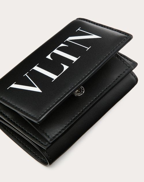 Valentino Garavani - Vltn Wallet - Black/white - Man - Accessories