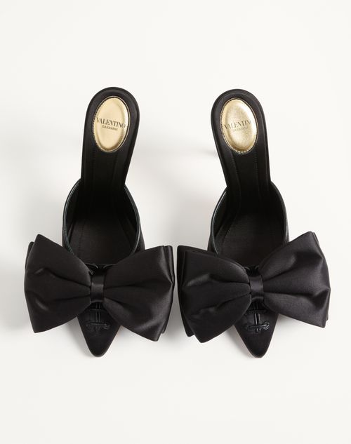Valentino Garavani - Yolande Satin Mule 105mm - Black - Woman - Pumps And Slingbacks