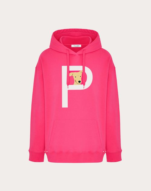 Valentino - Valentino Garavani Rockstud Pet Customisable Unisex Hooded Sweatshirt - Pink/white - Man - T-shirts And Sweatshirts