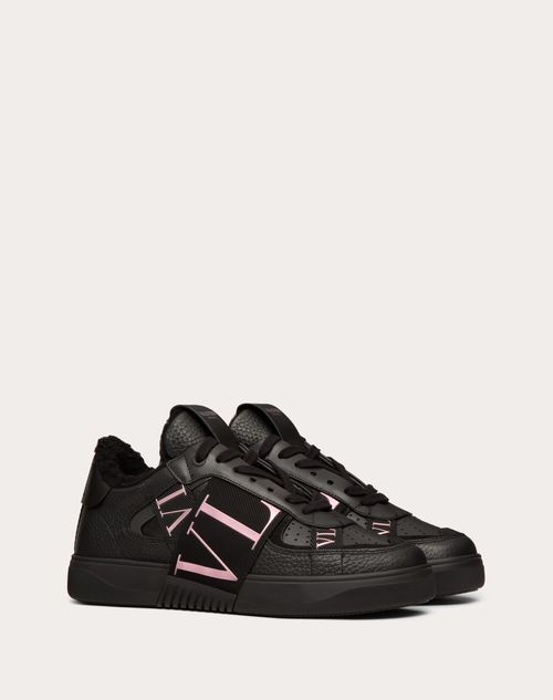 Valentino Garavani - Vl7n Low-top In Banded Calfskin Sneaker - Black - Woman - Trainers