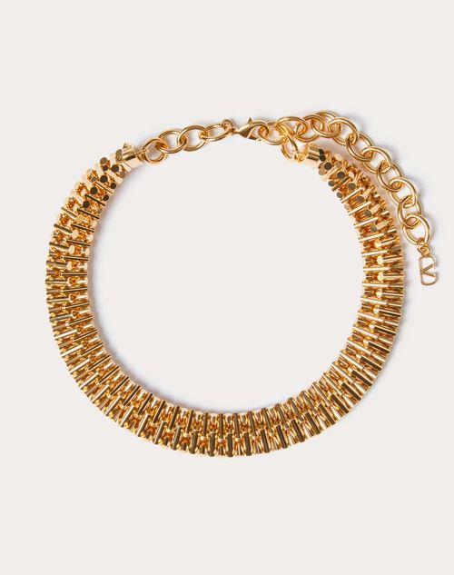Valentino Garavani - Meshes Of Desire Metal Choker - Gold - Woman - Necklaces