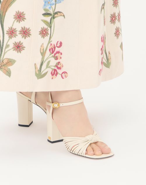 Valentino Garavani - Sandalo Annet In Capretto 90mm - Avorio - Donna - Sandali