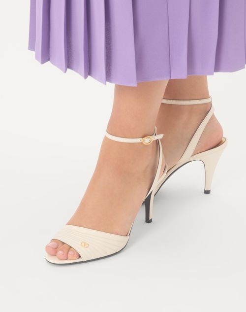 Valentino Garavani - Ladycrush Sandal In Kidskin 85mm - Ivory - Woman - Sandals
