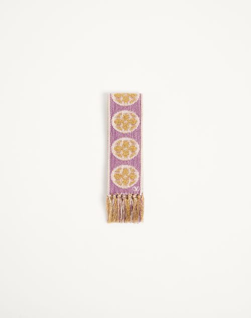 Valentino Garavani - Antibes Scarf With Metallic Fibre - Purple/gold - Woman - Woman