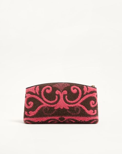 Valentino Garavani - Valentino Garavani Terry Cloth Clutch
 - Coral/chocolate - Woman - Clutches