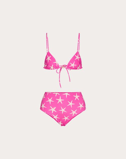 Valentino - Lycra Starfish Bikini - Ivory/pink Pp - Woman - Beachwear
