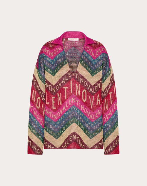 Valentino - Valentino Chevron Lurex Sweater - Multicolor - Woman - Women Valentino Escape 2024 Collection