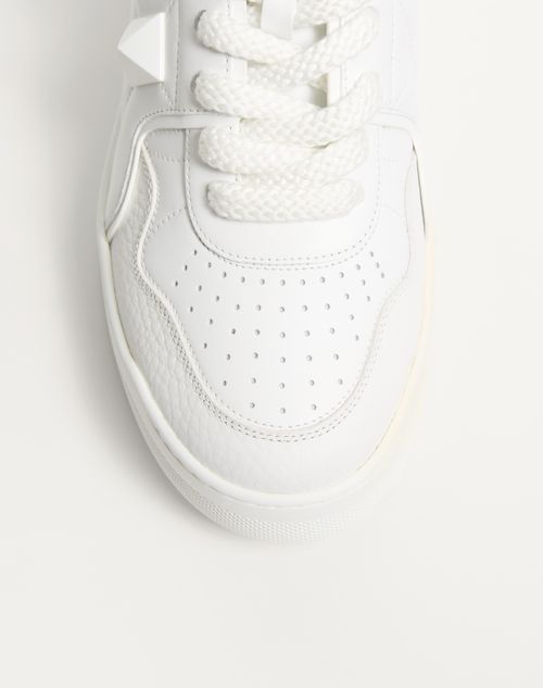 One Stud Xl Nappa Leather Low-top Sneaker for Man in White