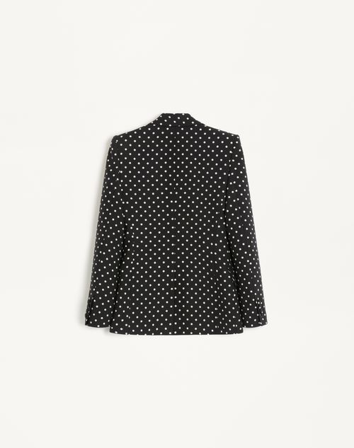 Valentino - Supergran Plusdepois Print Jacket - Black/birch - Woman - Jackets And Blazers