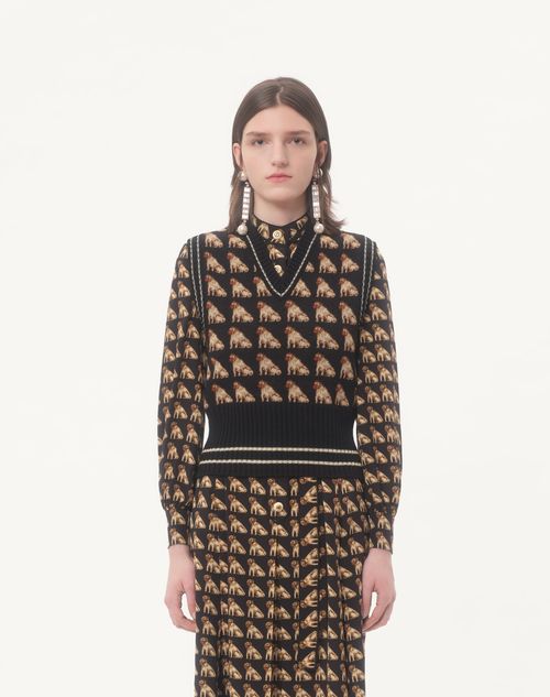 高級✨　VALENTINO　スカート　シルク100% チェーン柄　ブラック　L 最新作売れ筋が満載 スカート VALENTINO 高級✨ シルク100% L