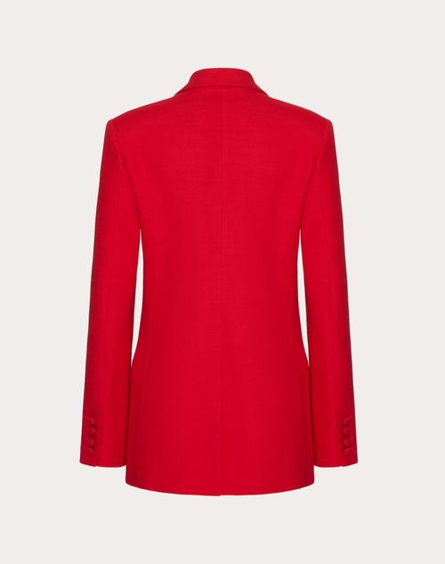 Valentino - Crepe Couture Blazer - Red - Woman - Jackets And Blazers