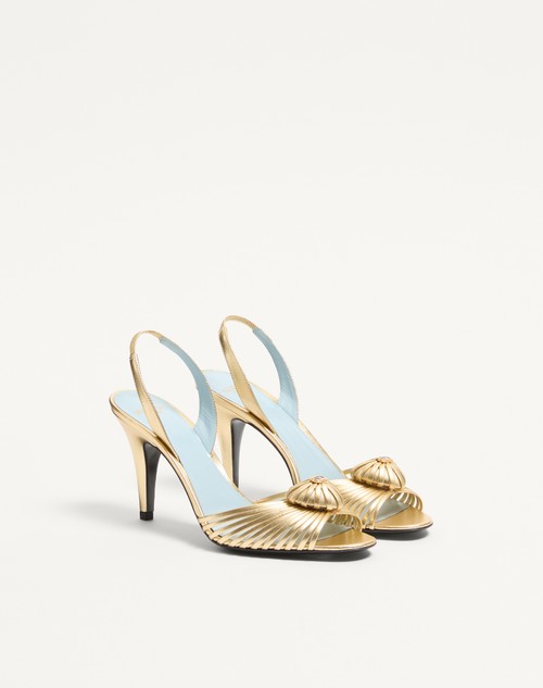 Coeur Royal Sandal In Laminated Nappa Leather 85Mm