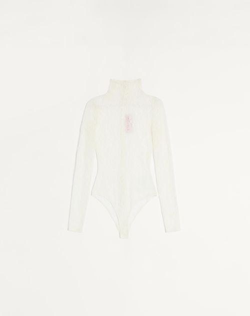 Valentino - Rebrodé Lace Body - Ivory - Woman - Shirts And Tops