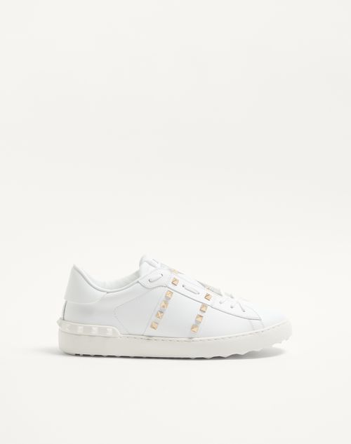 Valentino Garavani - Calfskin Rockstud Untitled Sneaker - White - Man - Sneakers