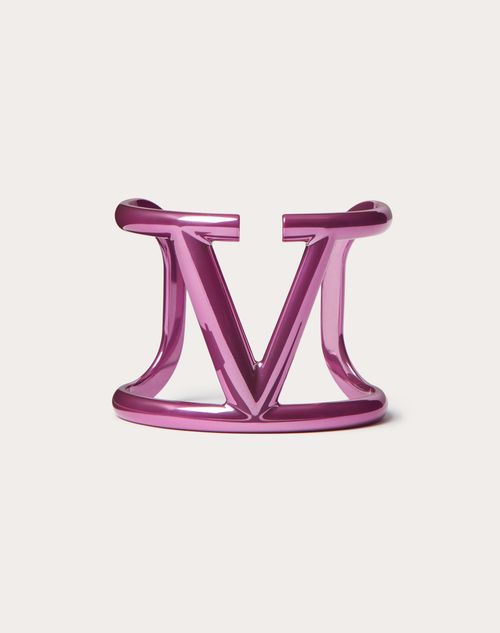 Valentino Garavani - Bracelet Vlogo Signature En Métal - Pink Pp - Femme - Bijoux Et Montres