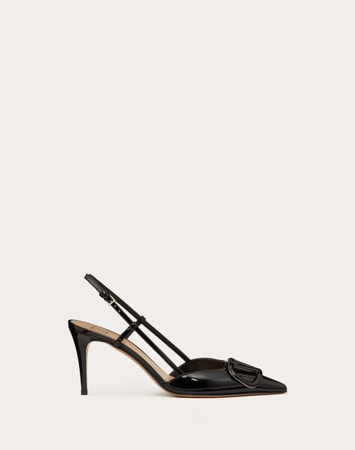 VLOGO SIGNATURE PATENT LEATHER SLINGBACK PUMP 80MM / 3.15 IN.