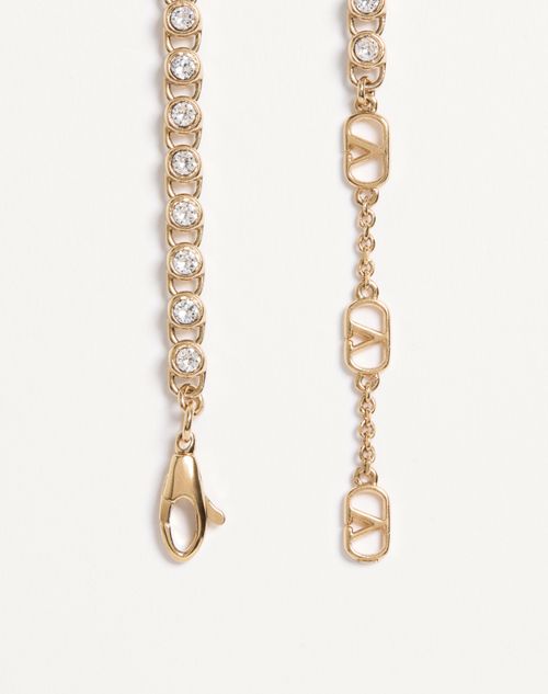 Valentino Garavani - Poetique Des Gouttes Necklace In Metal And Swarovski® Crystals - Gold/crystal - Woman - Fashion Jewelry