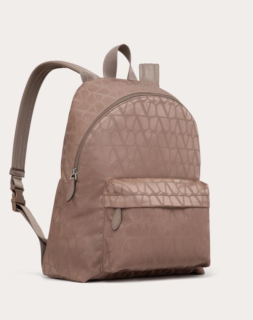 Valentino Garavani - Toile Iconographe Backpack In Technical Fabric - Clay - Man - Man Bags & Accessories Sale