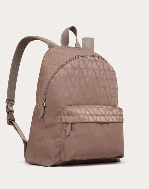 Valentino Garavani - Toile Iconographe Backpack In Technical Fabric - Clay - Man - Backpacks