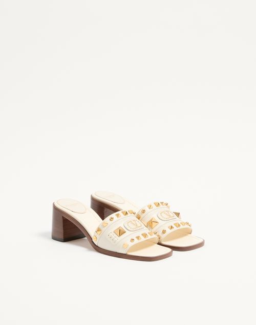 Valentino Garavani - Plaster Caster Slide Sandal In Goatskin 60mm - Ivory - Woman - Sandals