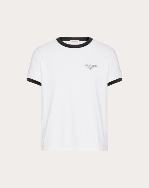 ヴァレンティノ プリント コットン Tシャツ for メンズ インチ ヴァレンティノ プリント コットン Tシャツ for メンズ インチ